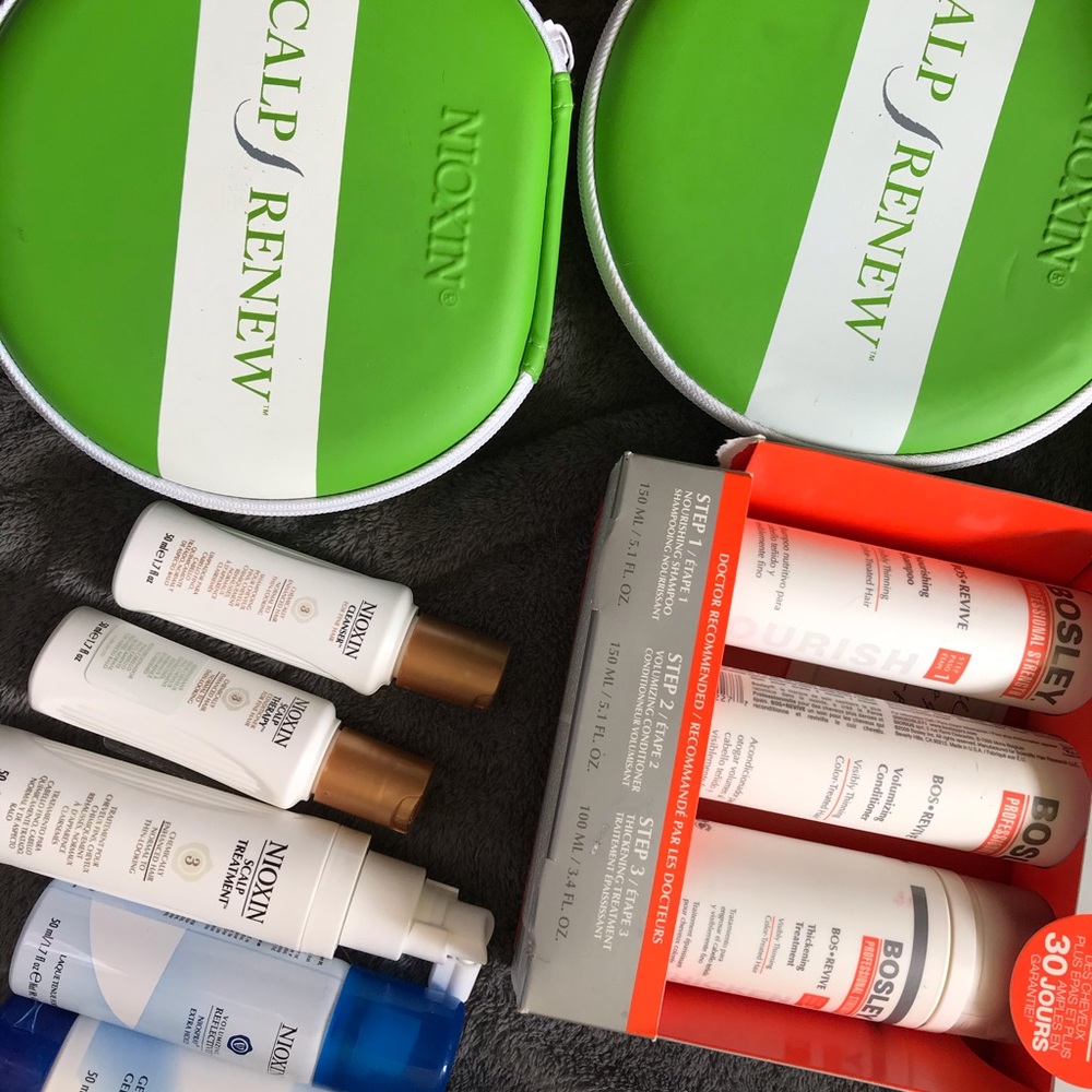 Hair growth Bosley and Nioxin